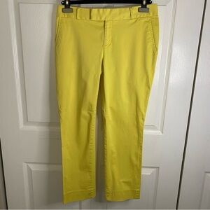 Banana Republic Moon Yellow Ankle Pants Strech Trousers Cotton Blend size 4